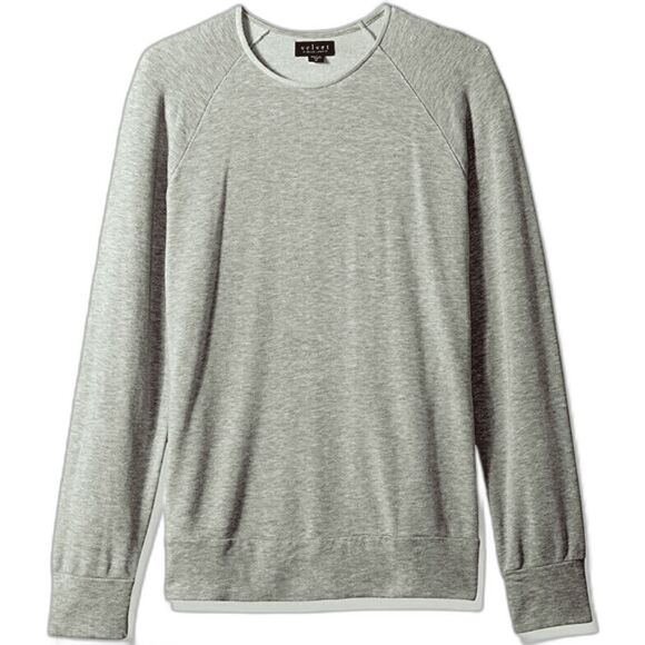 Lululemon Gray Shirt Reversible Long Sleeve Crew Neck Slit Cuff & Side Hem Sz M - Picture 1 of 9